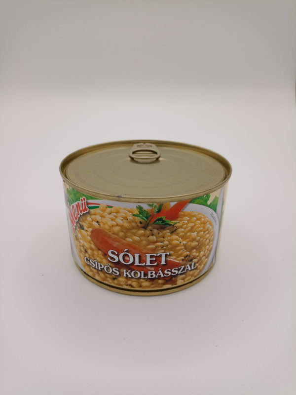 Menü - Sólet csípős kolbásszal