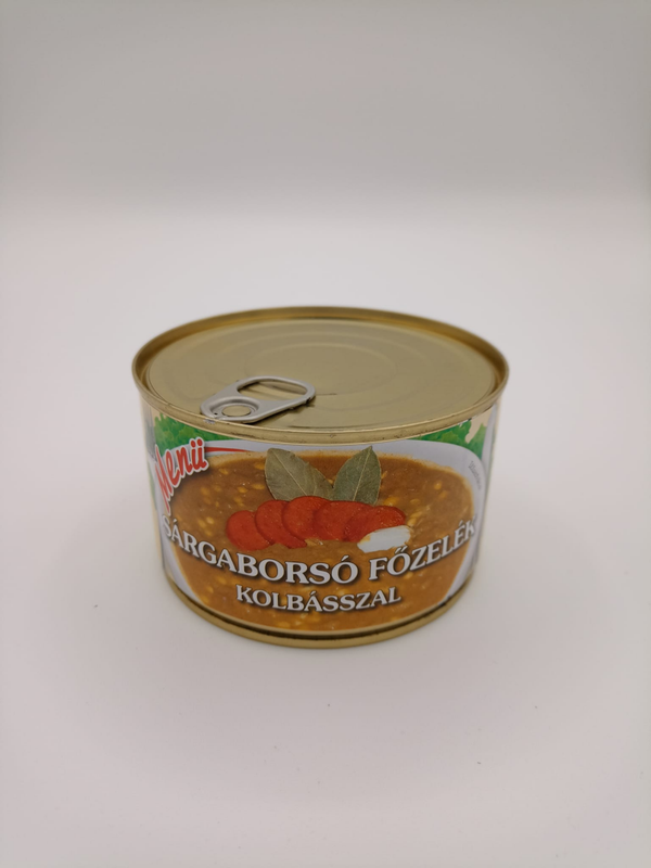 Menü - Sárgaborsó főzelék kolbásszal