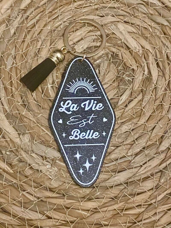 Porte-clés message & pompon