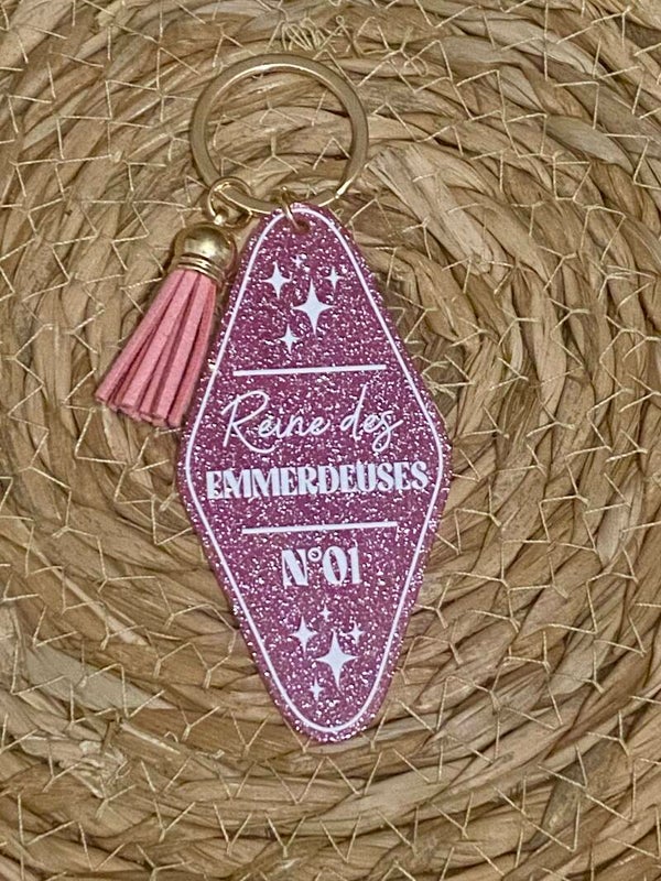 Porte-clés message & pompon