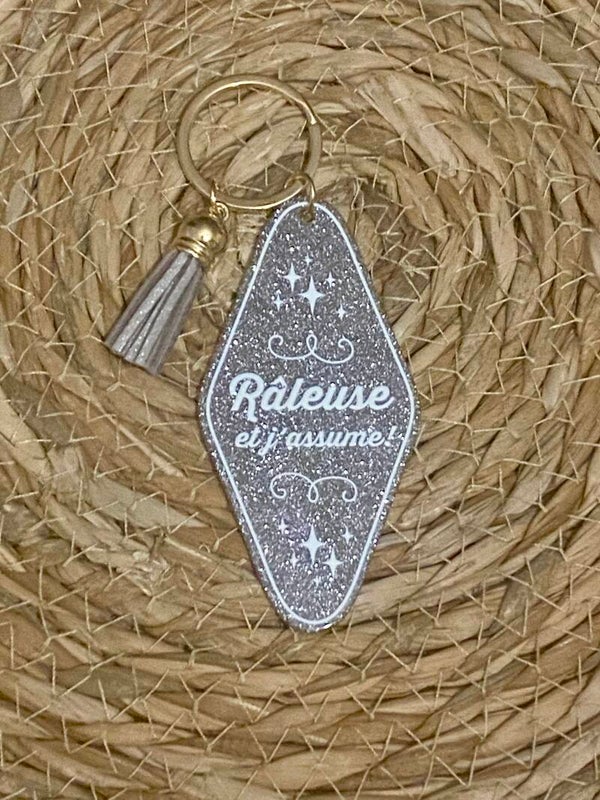 Porte-clés message & pompon