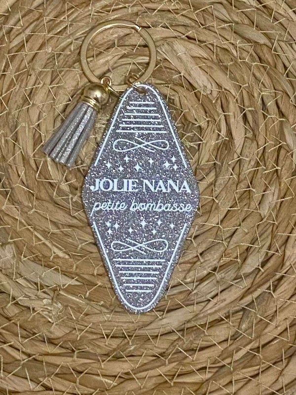 Porte-clés message & pompon