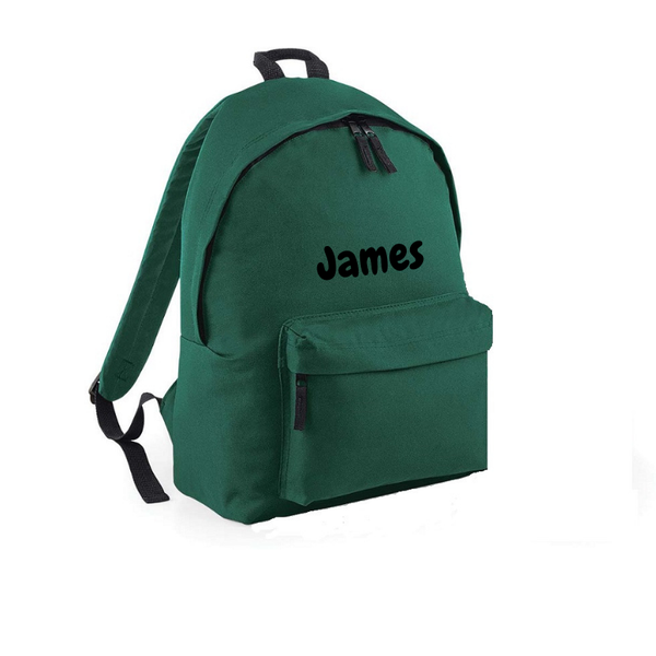 Kinderrugtas met Naam - Donkergroen