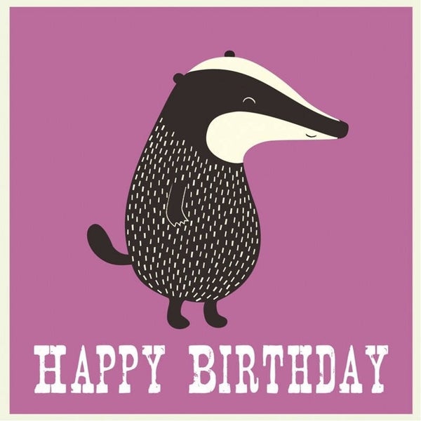 Rex - Verjaardagskaart - Happy Birthday - Badger