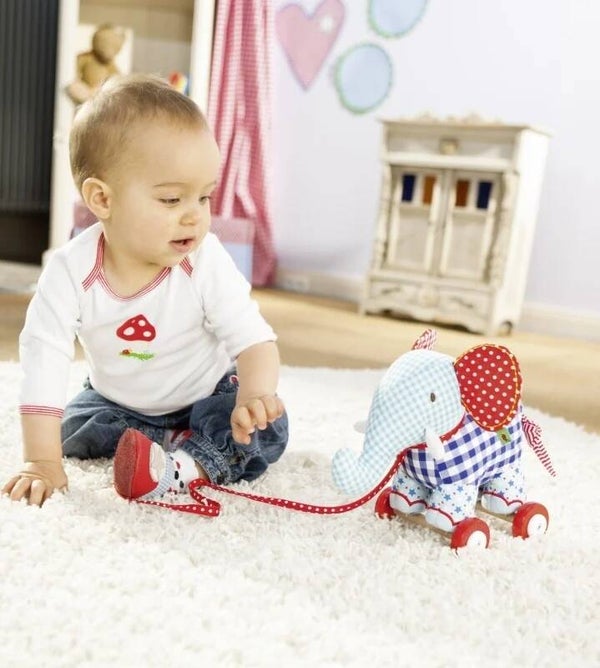 Babygeluk - Olifantje op wielen