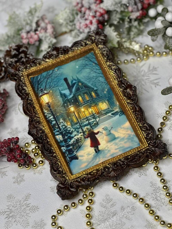 Gingerbread Framed Painting