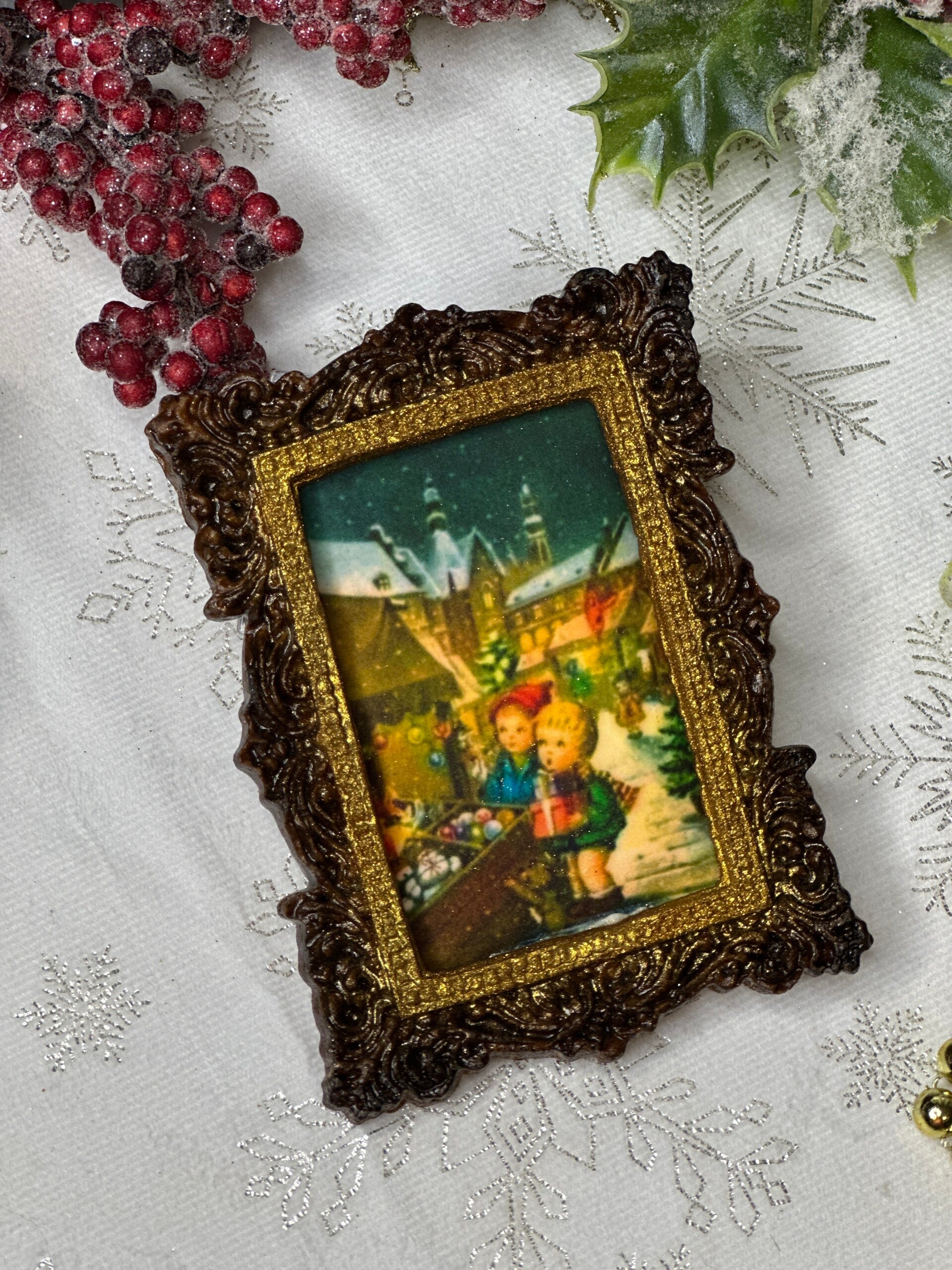 Small Gingerbread Framed Painting