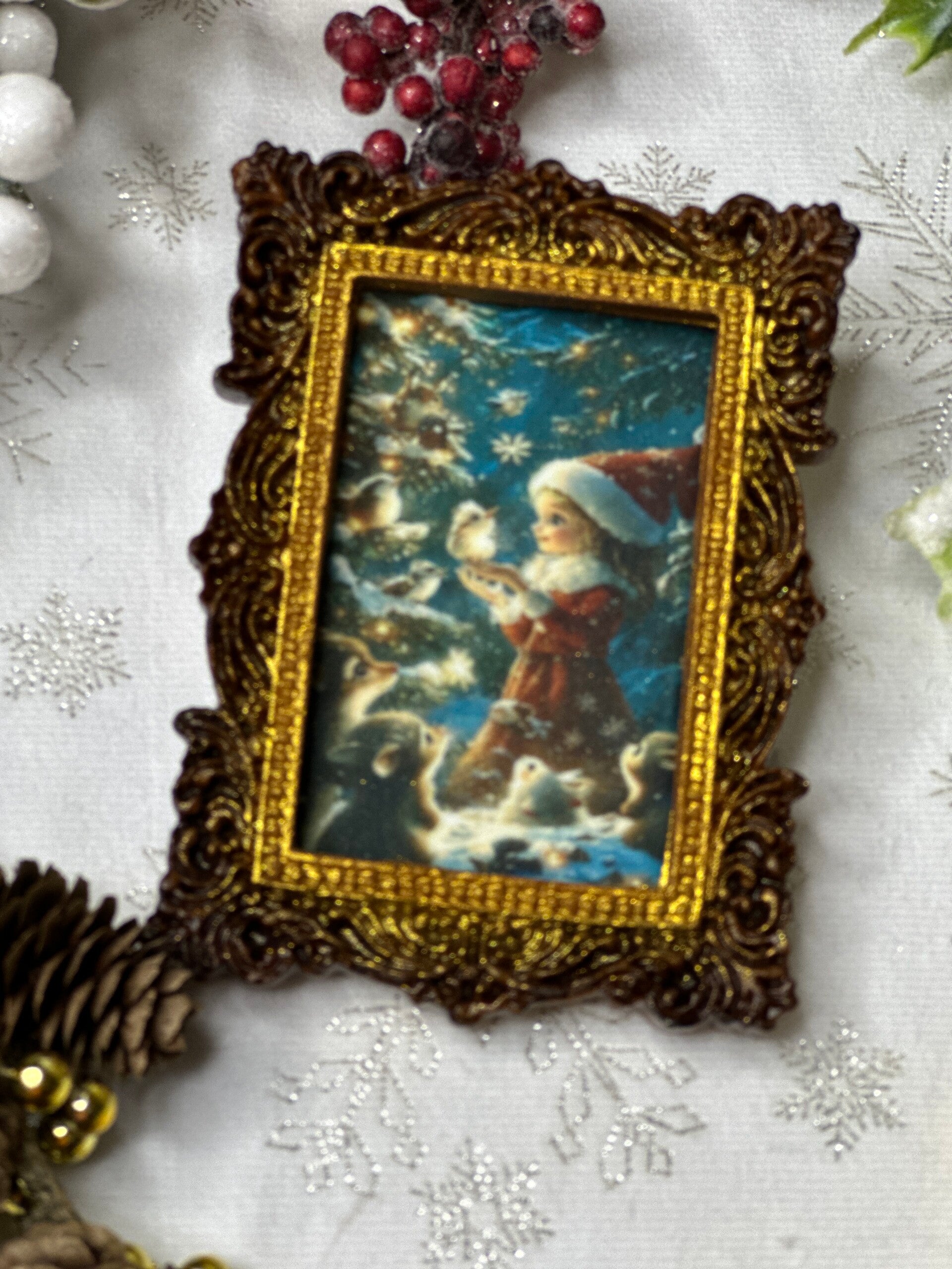 Small Gingerbread Framed Painting