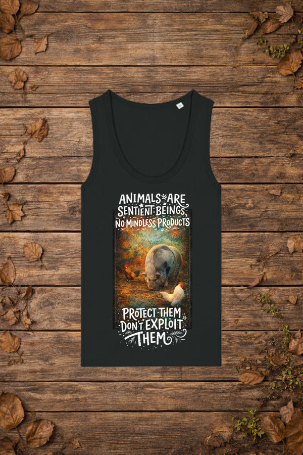 Animals are sentient (tanktop vrouw)