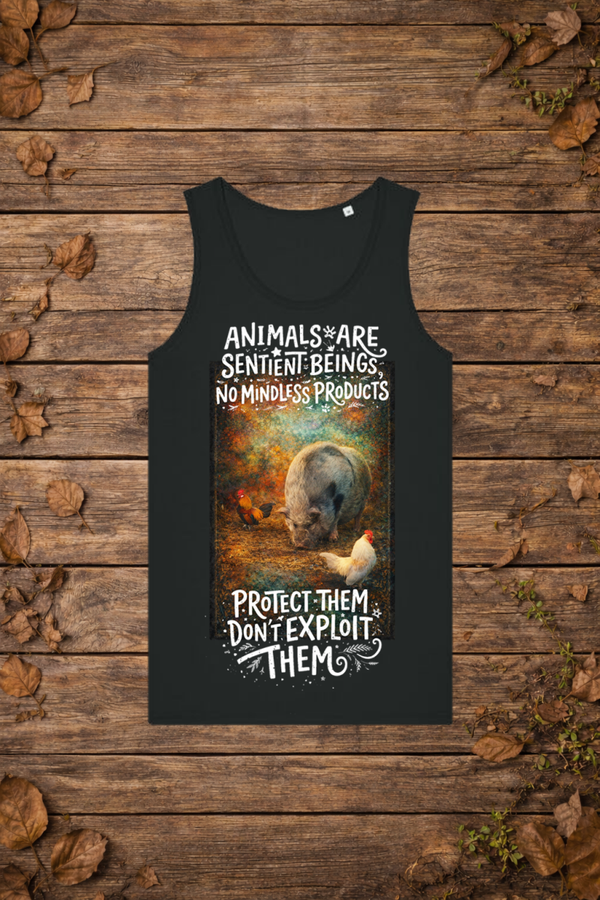 Animals are sentient (tanktop man)