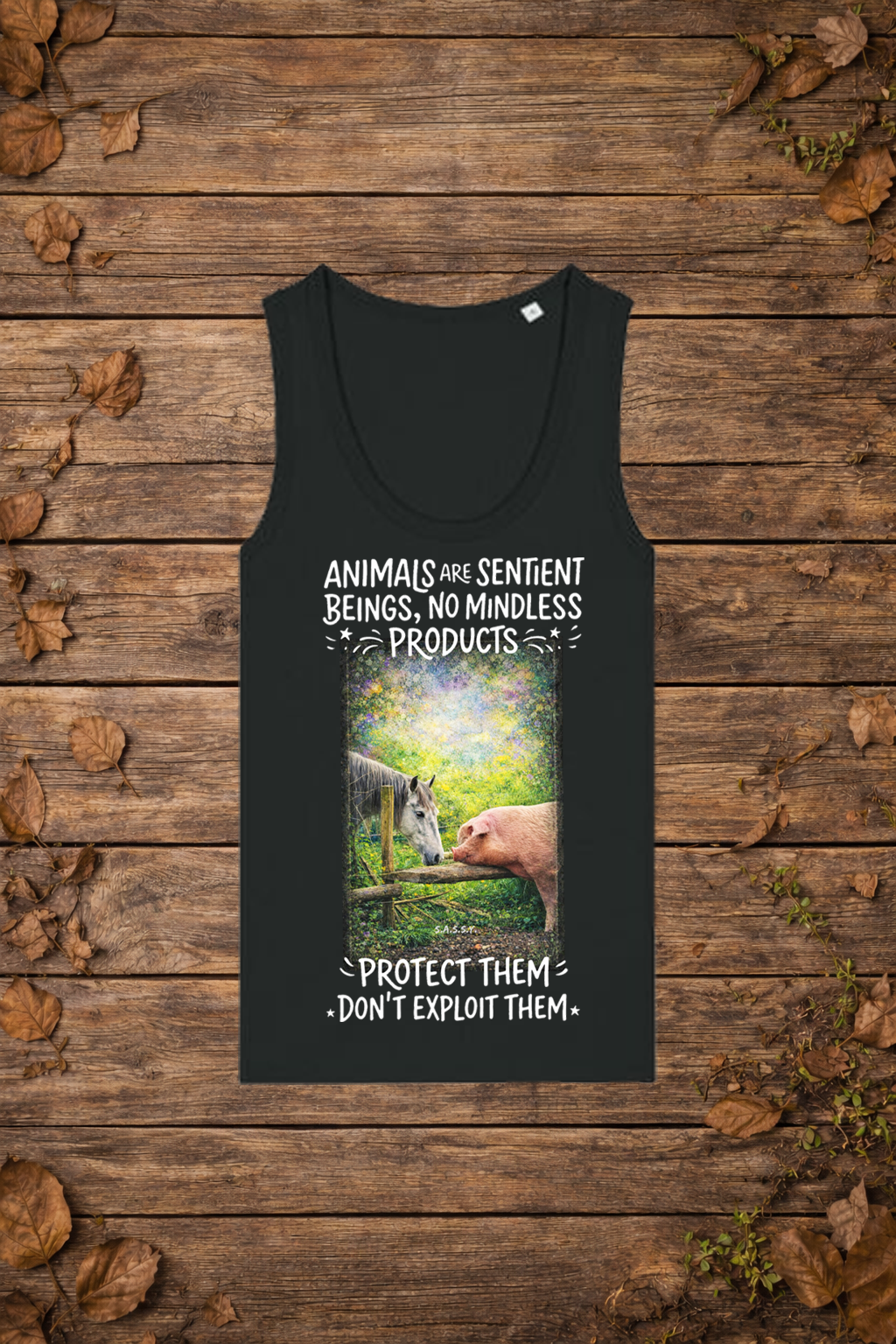 animals are sentient (tanktop vrouw)