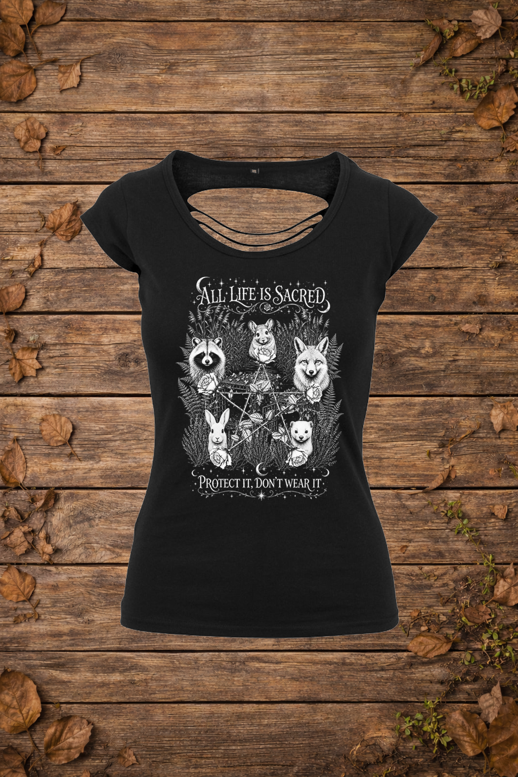 All life is sacred - fur (back cut)