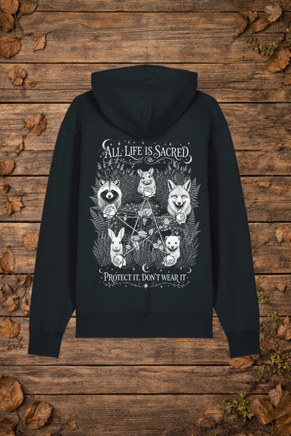 All life is sacred - fur (trui)