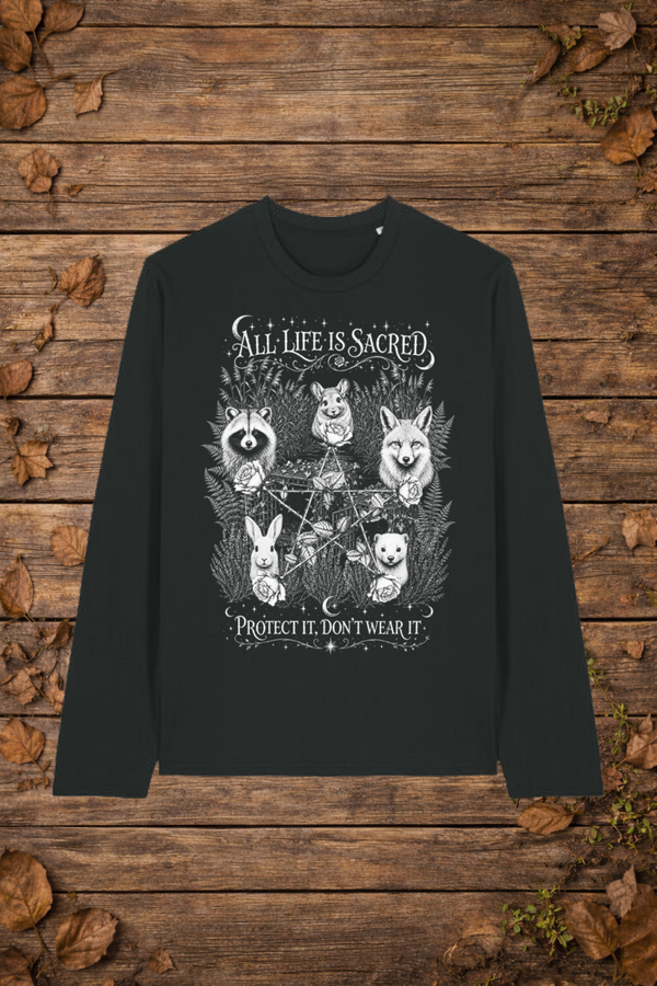 All life is sacred - fur (longsleeve)