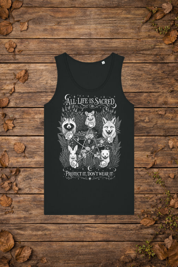 All life is sacred - fur (tanktop man)