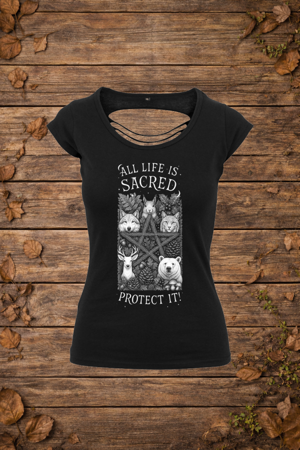 'All life is sacred' forest edition (backcut)