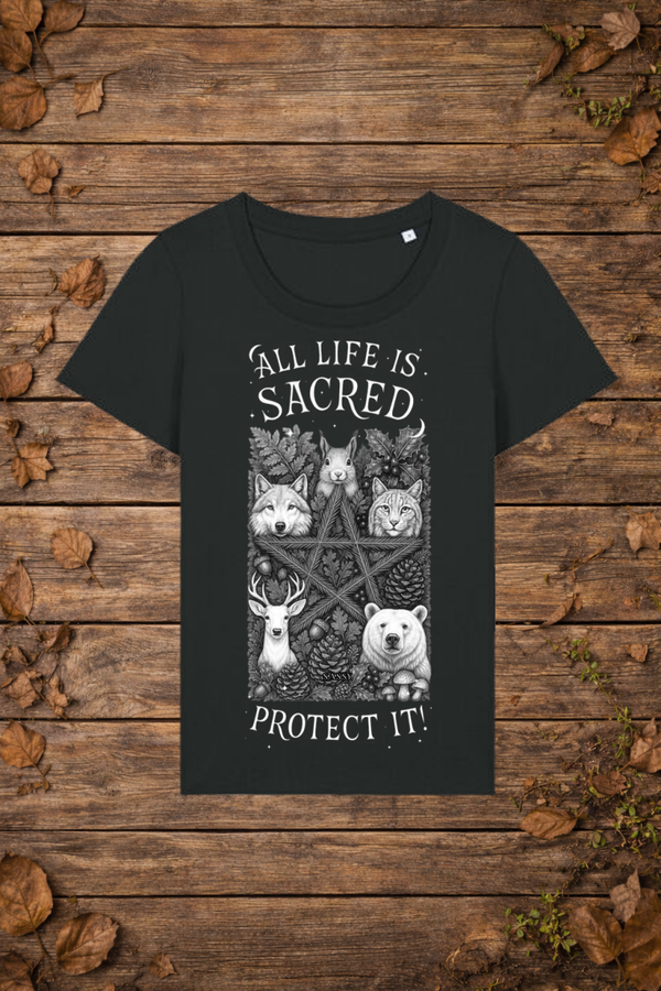 'All life is sacred' forest edition (vrouw)