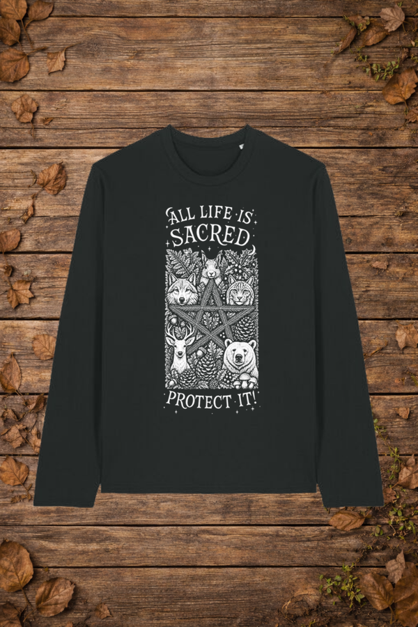 'All life is sacred' forest edition (longsleeve)