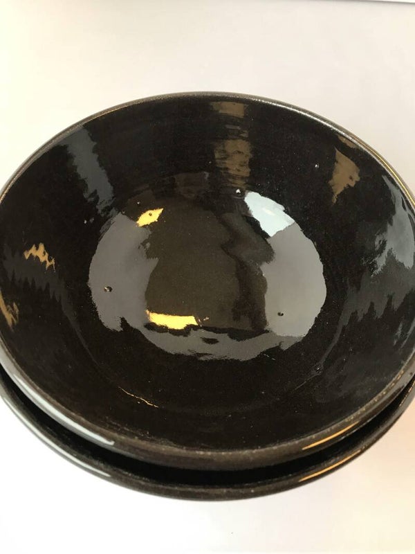 Kom zwarte klei - 000174