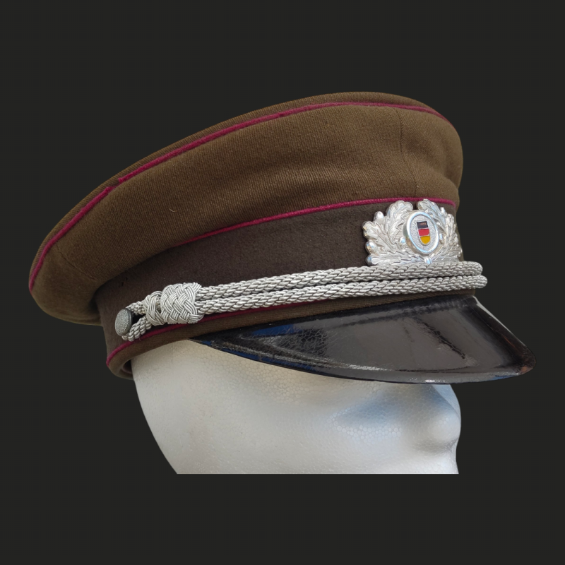 Schirmmütze Offiziere Luftschutz DDR 1959 LS Kopfbedeckung Uniform Mütze Kokarde Offizier Sammlerstück Air defense officer cap GDR East Germany uniform