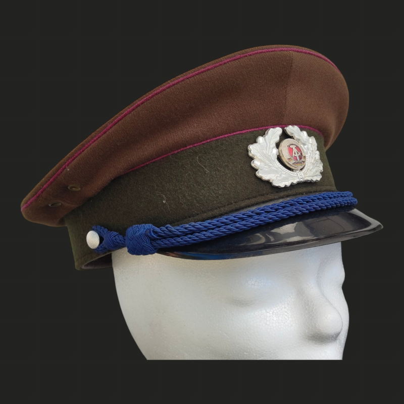 Schirmmütze Berufsunteroffiziere Zivilverteidigung DDR 1972 ZV Kopfbedeckung Uniform Mütze Dienstgrad Berufsunteroffizier Sammlerstück Civil Defense NCO cap GDR East Germany uniform