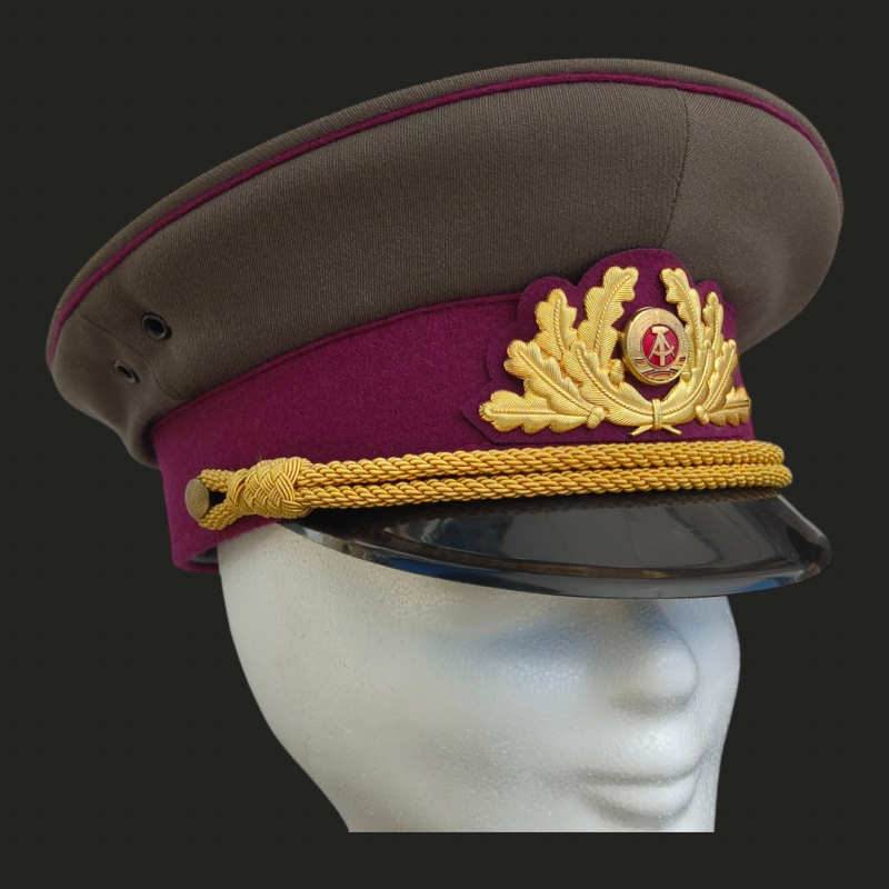 Schirmmütze Generale Zivilschutz DDR 1990 Schirmmütze ZV General Kopfbedeckung Zivilverteidigung Steingrau Malino Biese General Uniform Sammlerstück Civil Defense general cap GDR East Germany uniform