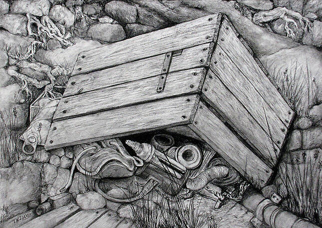 "Erbgut" (Tafel - Rechts unten) B.70 cm x H.50 cm