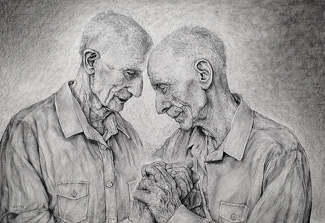 Zeichnung zu "Sakrale Impressionen" B.50 cm x H.70 cm