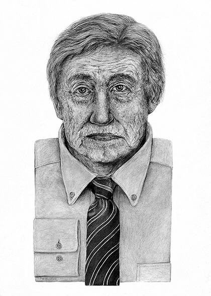 Nicht verwendete Zeichnung zu "Manager - der Neue" B.70 cm x H.100 cm