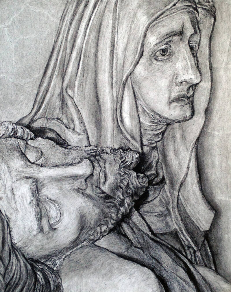 Zeichnung zu "Sakrale Impressionen" B.50 cm x H.70 cm