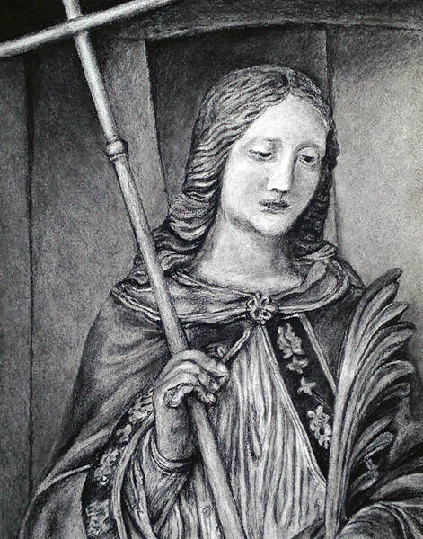 Nicht verwendete Zeichnung zu "Sakrale Impressionen" B.50 cm x H.70 cm