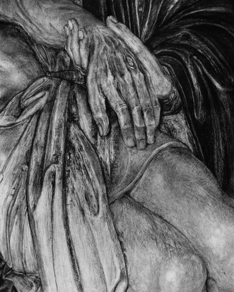 Zeichnung zu "Sakrale Impressionen" B.50 cm x H.70 cm