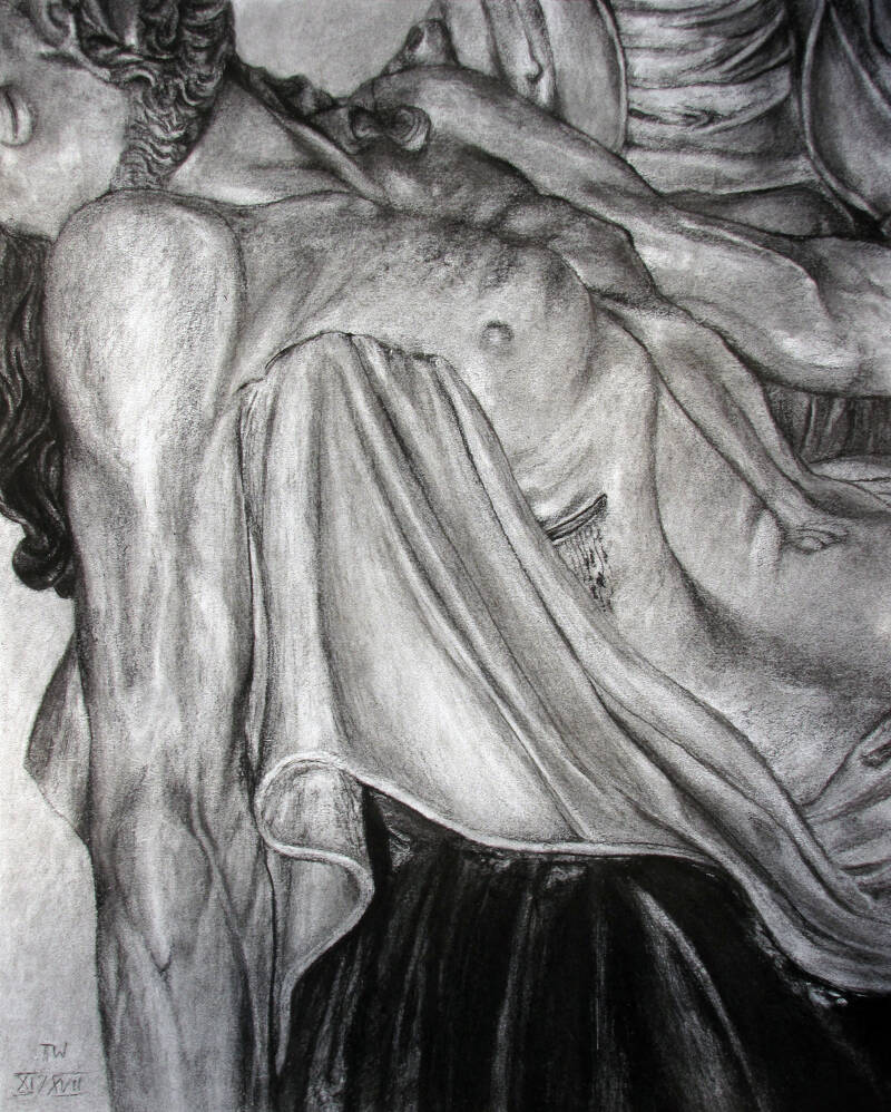 Zeichnung zu "Sakrale Impressionen" B.50 cm x H.70 cm