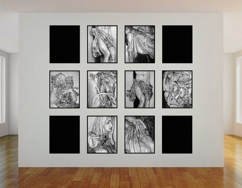 "Sakrale Impressionen" - 12-teilig B.240 cm x H.230 cm