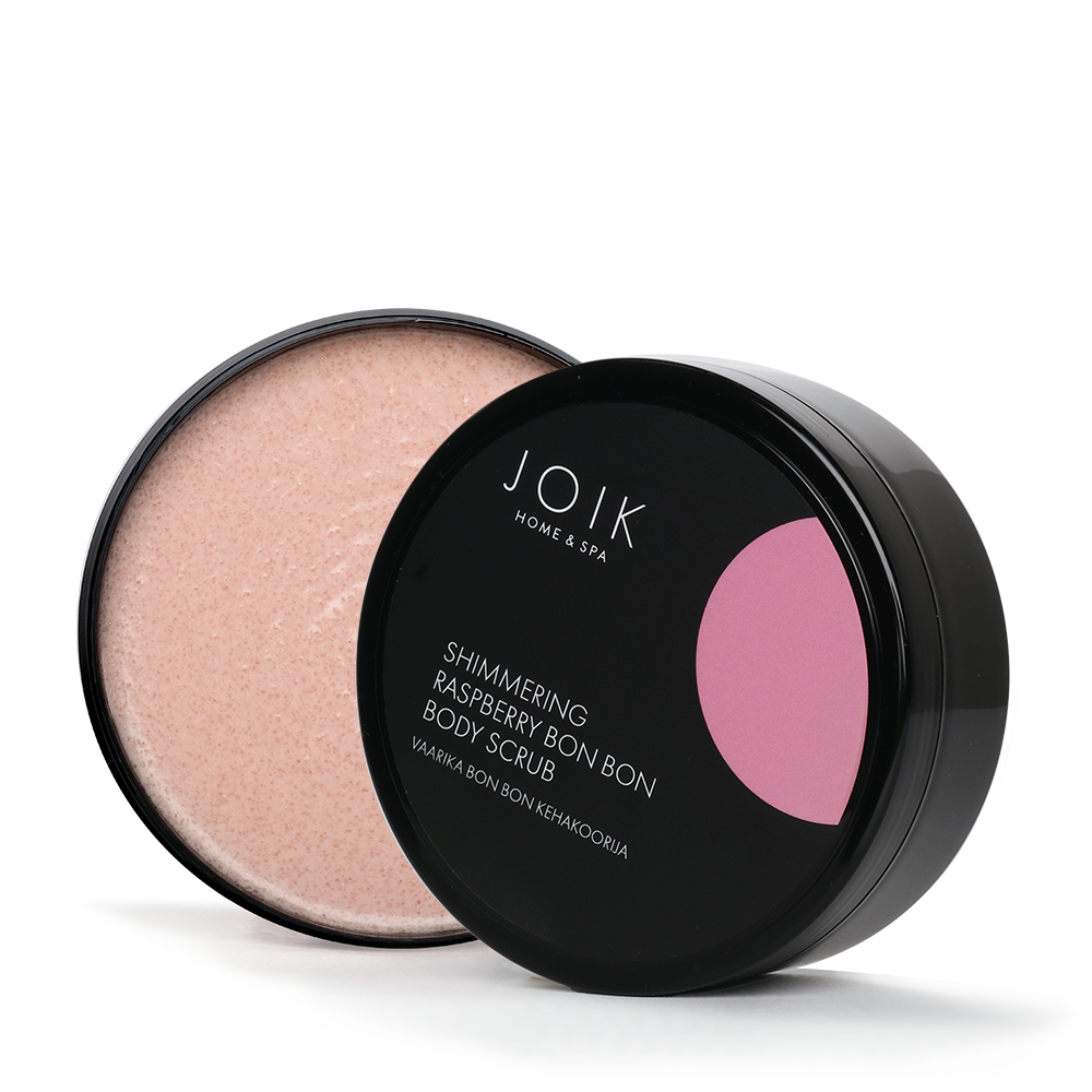 JOIK Vegan Shimmering Raspberry BonBon bodyscrub