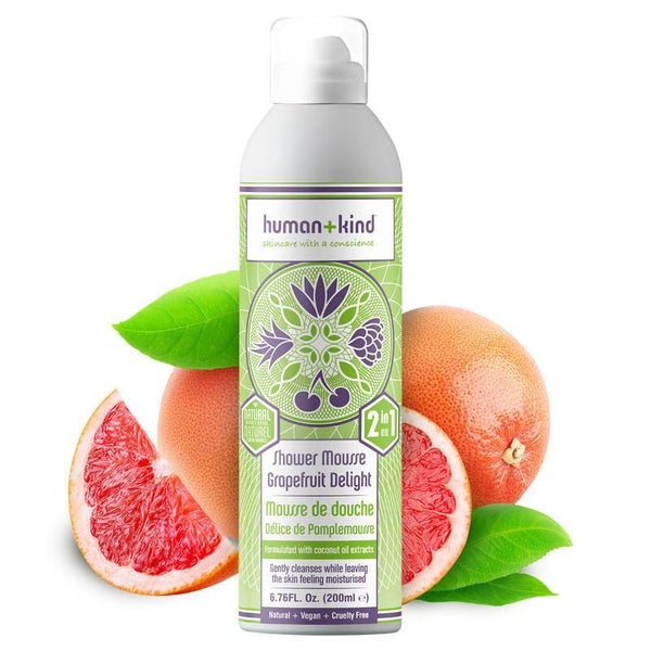 Human + Kind Shower Mousse Grapefruit Delight Vegan