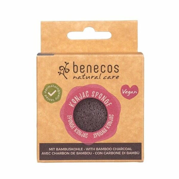 Natural Konjac Sponge Black Bamboo Gezichtsspons