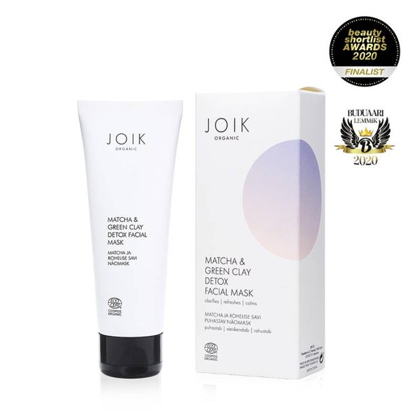 JOIK Organic Vegan Matcha & Green Clay Detox Facial Mask 75ml