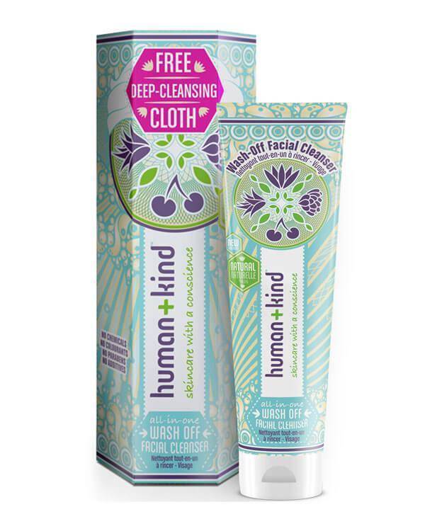 Human + Kind Wash Off Facial Cleanser Vegan met GRATIS reinigingsdoekje