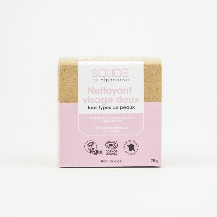ALPHANOVA SOLIDE Gezichtsreiniging in blokvorm 75gr