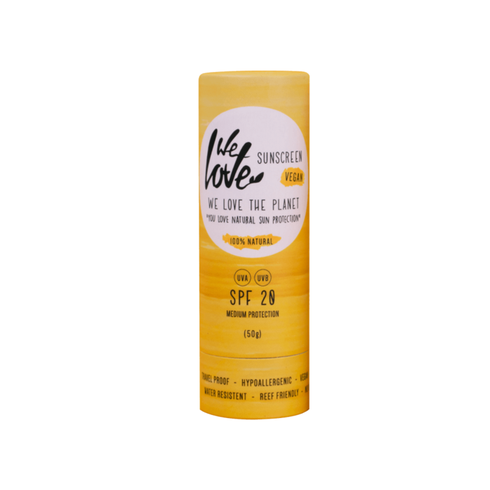 We Love The Planet Natural vegan sunscreen stick SPF20