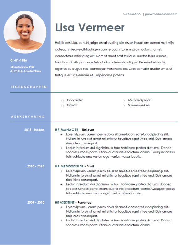 CV template 2