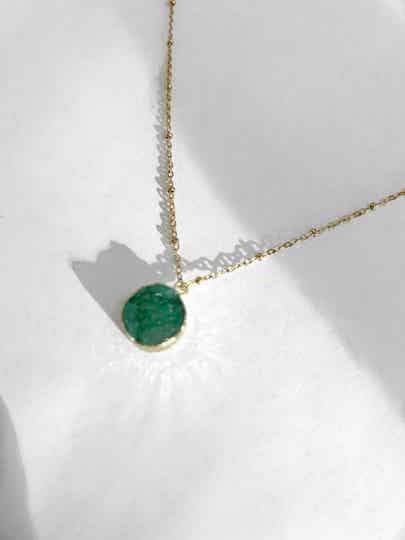 Edelsteenketting Druzy Agaat groen