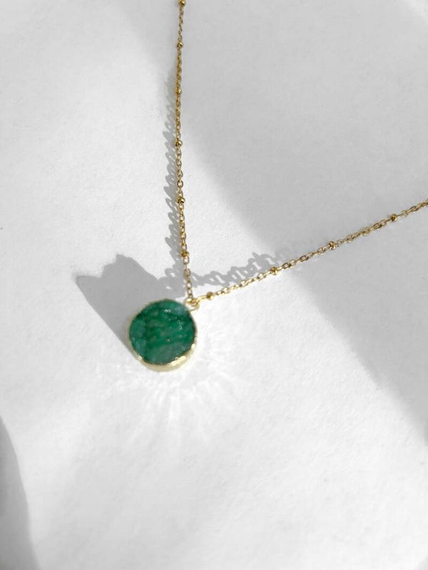 Edelsteenketting Druzy Agaat groen