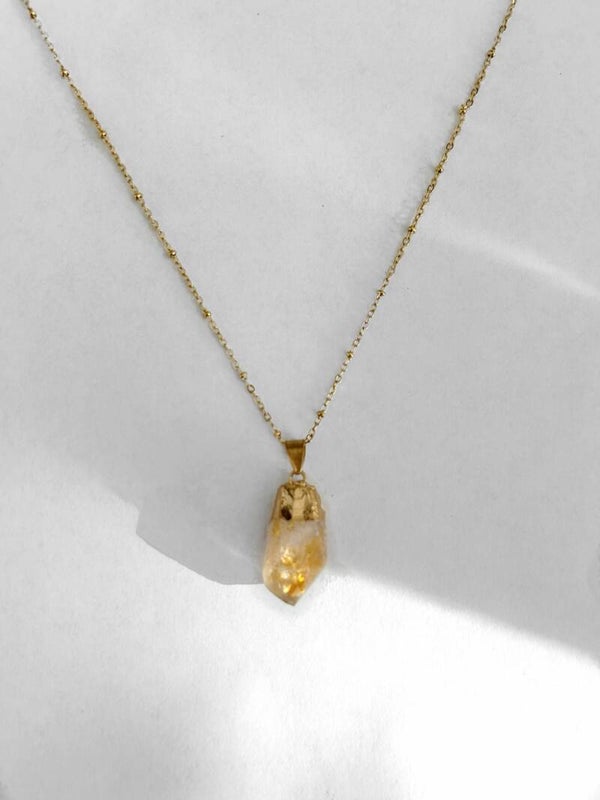 Edelsteenketting ruwe citrien