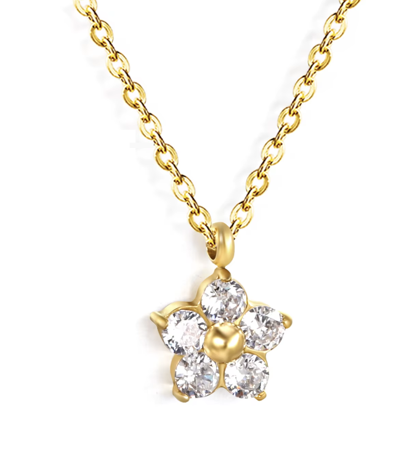 Collier "Floréa" blanc