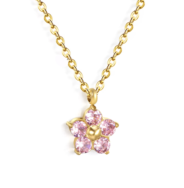 Collier "Floréa" rose