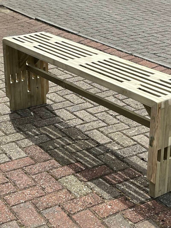 Treated backless bench