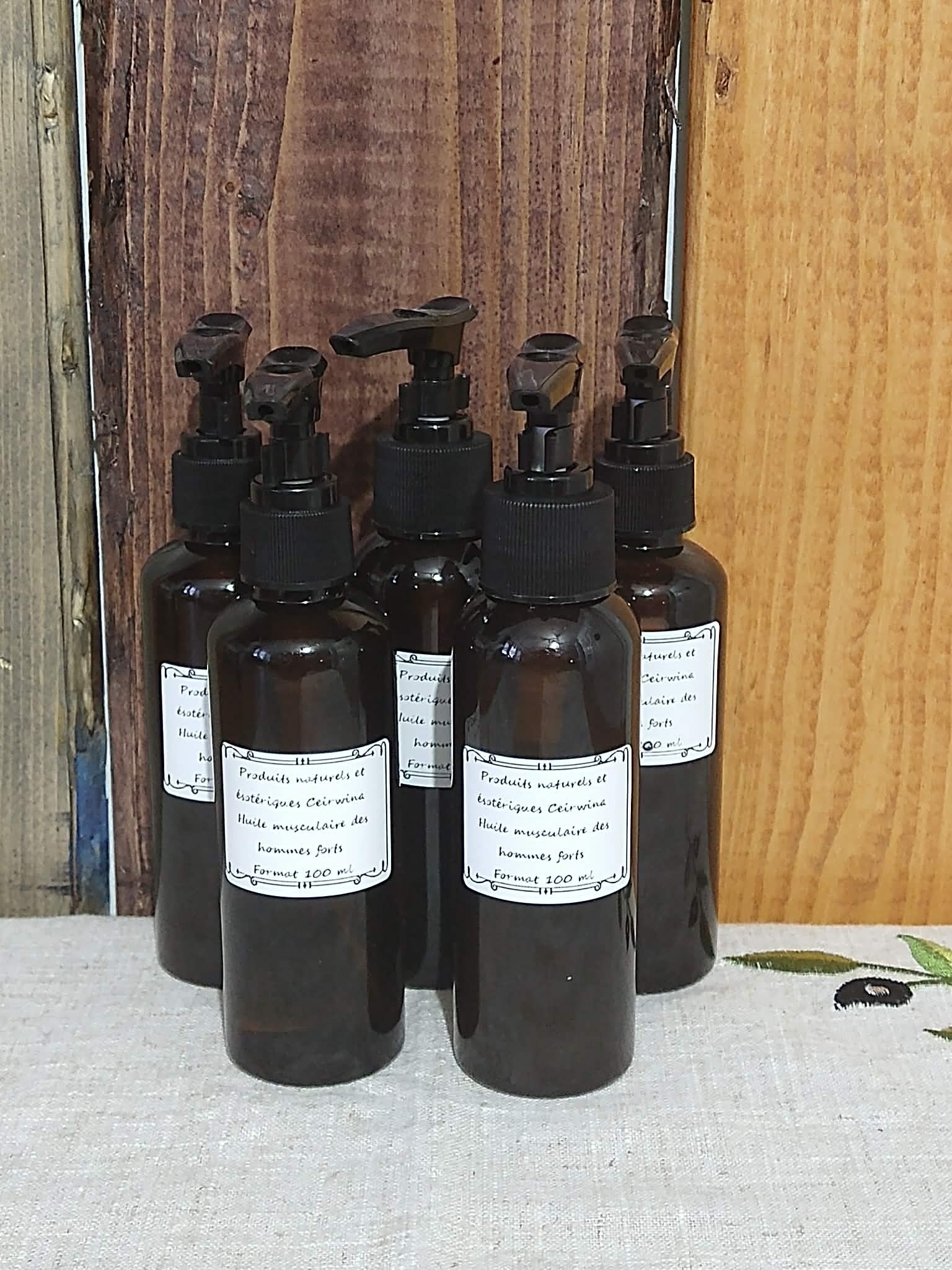 Huile musculaire des hommes forts