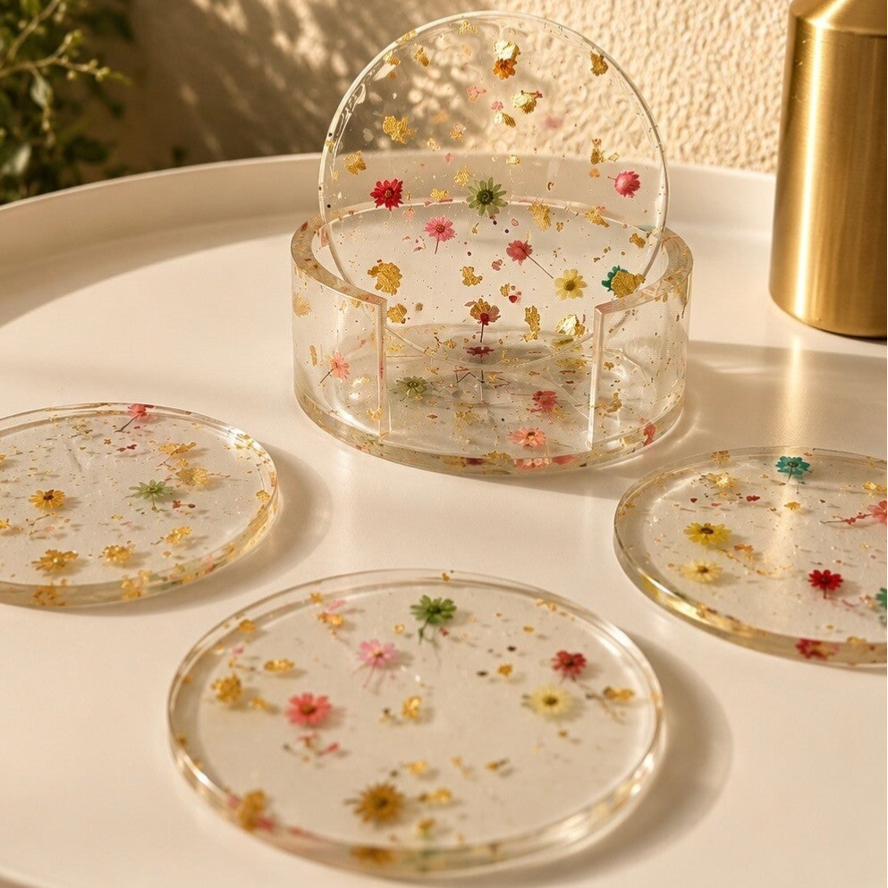 Dessous de verre floral